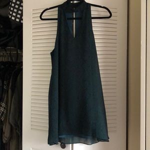 Green Snake Print Party Dress